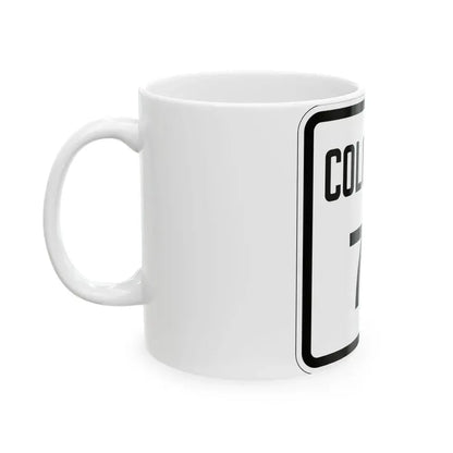 Colorado 77 1946 (Colorado) (Road Sign) White Coffee Mug - Go Mug Yourself