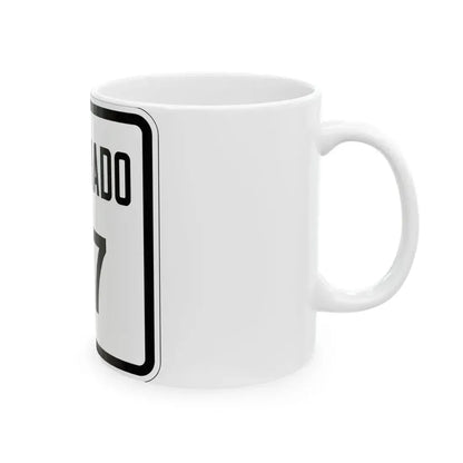 Colorado 77 1946 (Colorado) (Road Sign) White Coffee Mug - Go Mug Yourself