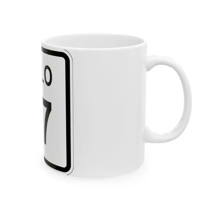 Colorado 77 1952 (Colorado) (Road Sign) White Coffee Mug - Go Mug Yourself