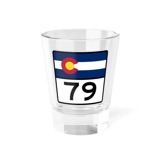 Colorado 79 (Colorado) (Road Sign) Shot Glass 1.5oz 1.5oz - Go Mug Yourself
