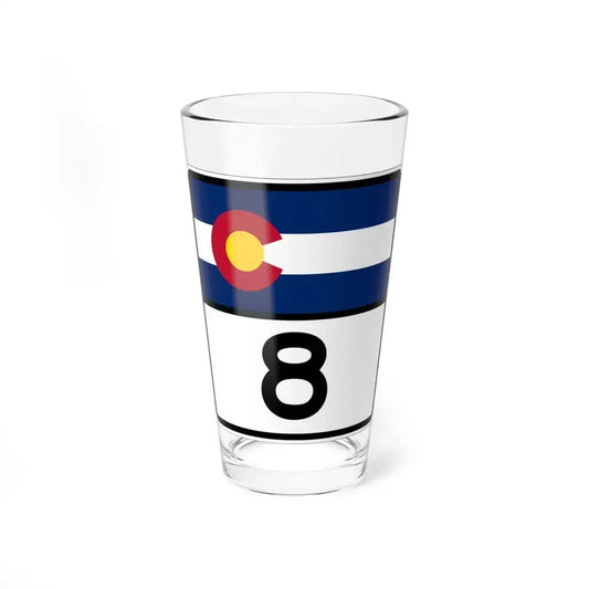 Colorado 8 (Colorado) (Road Sign) Pint Glass 16oz 16oz - Go Mug Yourself