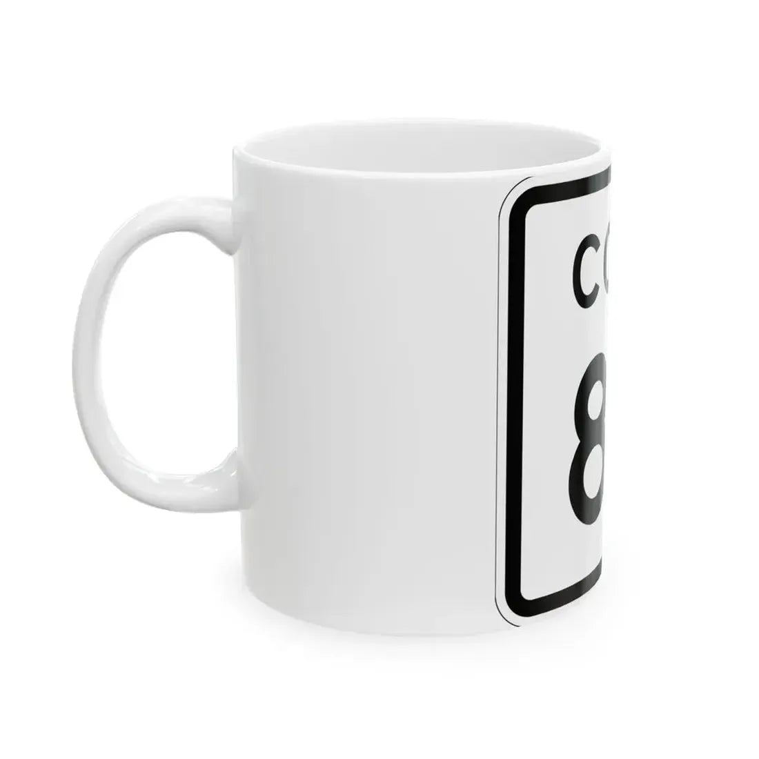 Colorado 80 1952 (Colorado) (Road Sign) White Coffee Mug - Go Mug Yourself