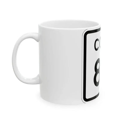 Colorado 80 1952 (Colorado) (Road Sign) White Coffee Mug - Go Mug Yourself