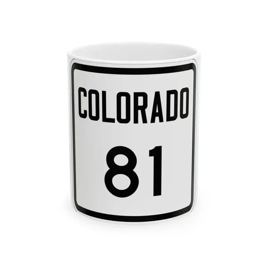 Colorado 81 1946 (Colorado) (Road Sign) White Coffee Mug 11oz - Go Mug Yourself