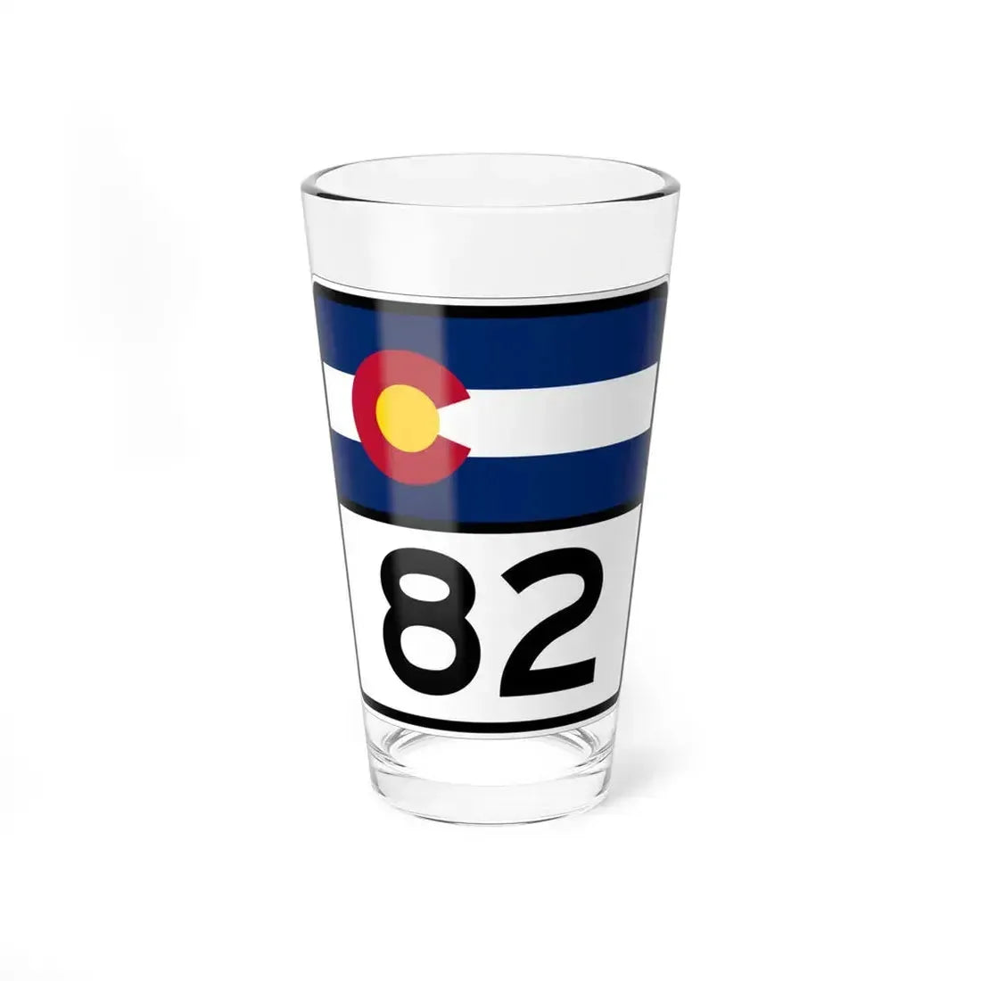 Colorado 82 (Colorado) (Road Sign) Pint Glass 16oz 16oz - Go Mug Yourself