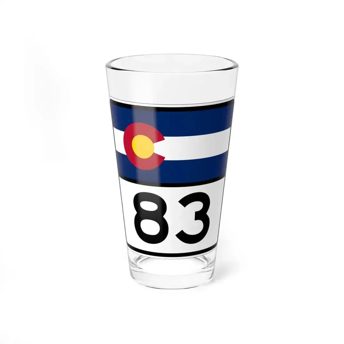 Colorado 83 (Colorado) (Road Sign) Pint Glass 16oz 16oz - Go Mug Yourself