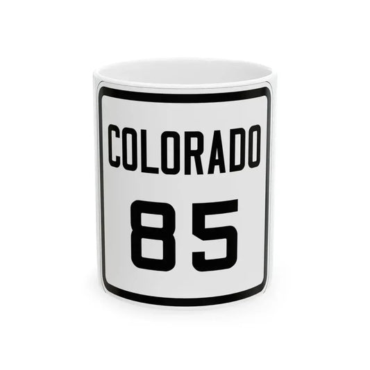 Colorado 85 1926 (Colorado) (Road Sign) White Coffee Mug 11oz - Go Mug Yourself