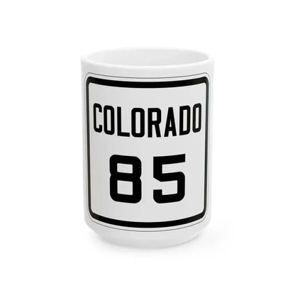 Colorado 85 1926 (Colorado) (Road Sign) White Coffee Mug 15oz - Go Mug Yourself