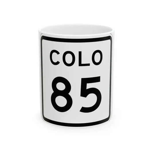 Colorado 85 1952 (Colorado) (Road Sign) White Coffee Mug 11oz - Go Mug Yourself