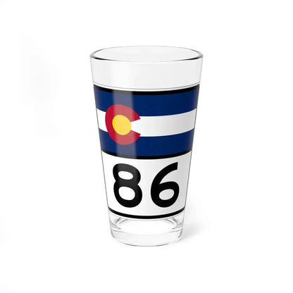 Colorado 86 (Colorado) (Road Sign) Pint Glass 16oz 16oz - Go Mug Yourself