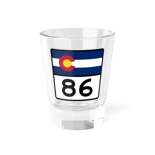Colorado 86 (Colorado) (Road Sign) Shot Glass 1.5oz 1.5oz - Go Mug Yourself