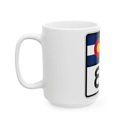 Colorado 86 (Colorado) (Road Sign) White Coffee Mug - Go Mug Yourself