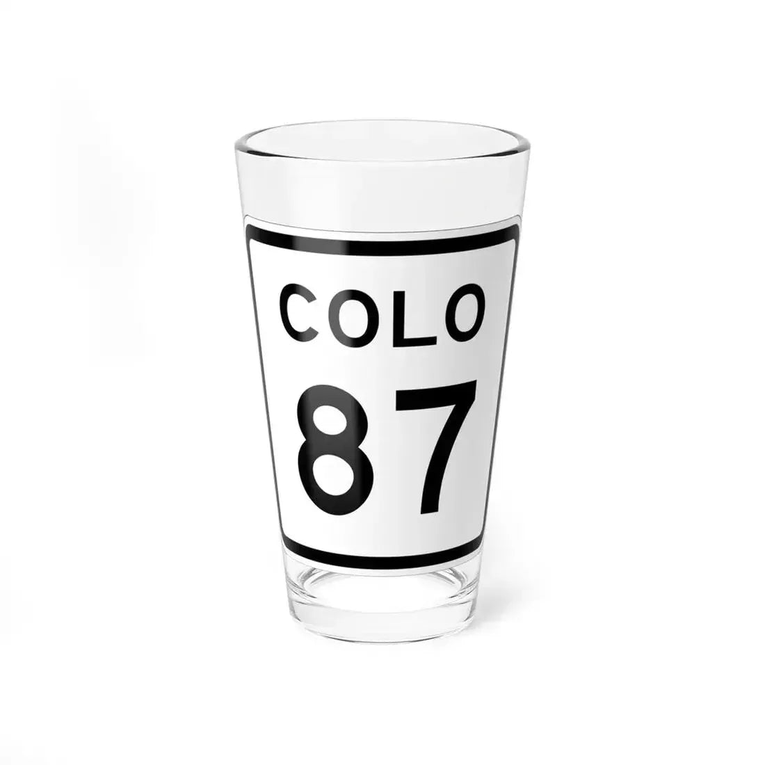 Colorado 87 1952 (Colorado) (Road Sign) Pint Glass 16oz 16oz - Go Mug Yourself