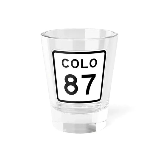 Colorado 87 1952 (Colorado) (Road Sign) Shot Glass 1.5oz 1.5oz - Go Mug Yourself