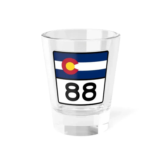 Colorado 88 (Colorado) (Road Sign) Shot Glass 1.5oz 1.5oz - Go Mug Yourself
