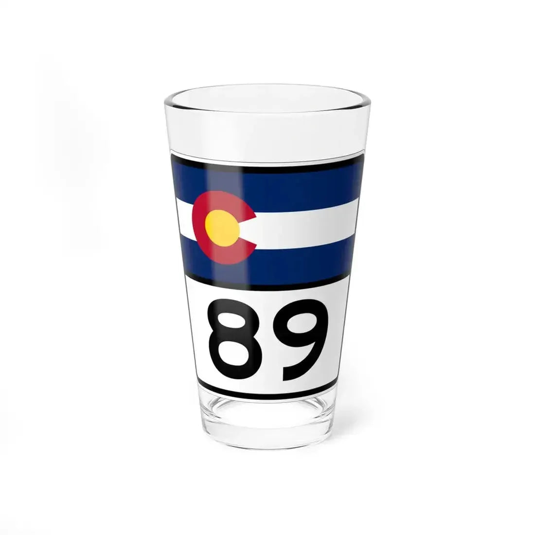 Colorado 89 (Colorado) (Road Sign) Pint Glass 16oz 16oz - Go Mug Yourself