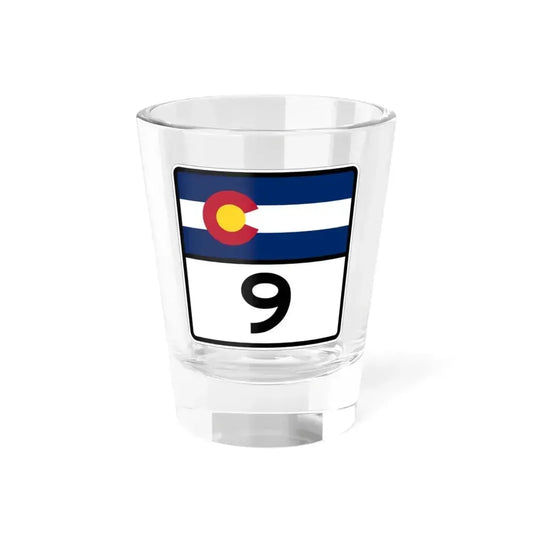 Colorado 9 (Colorado) (Road Sign) Shot Glass 1.5oz 1.5oz - Go Mug Yourself