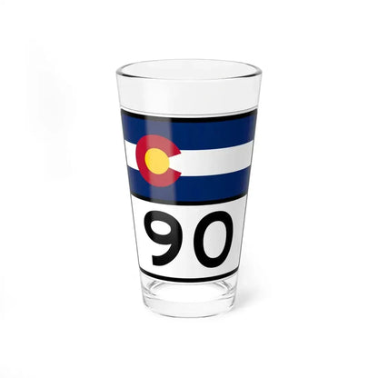 Colorado 90 (Colorado) (Road Sign) Pint Glass 16oz 16oz - Go Mug Yourself