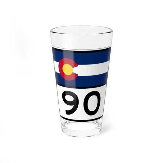 Colorado 90 (Colorado) (Road Sign) Pint Glass 16oz 16oz - Go Mug Yourself