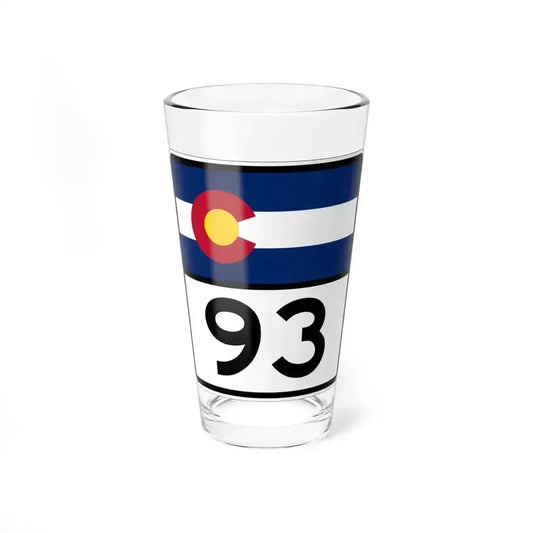 Colorado 93 (Colorado) (Road Sign) Pint Glass 16oz 16oz - Go Mug Yourself