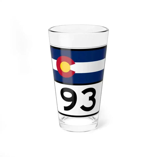Colorado 93 (Colorado) (Road Sign) Pint Glss 16oz 16oz - Go Mug Yourself