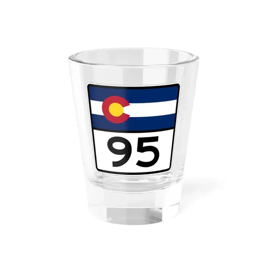 Colorado 95 (Colorado) (Road Sign) Shot Glass 1.5oz 1.5oz - Go Mug Yourself