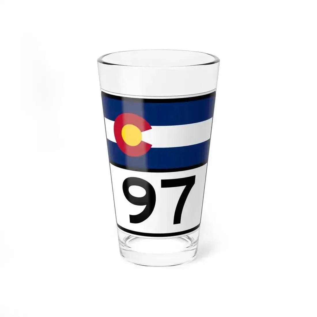 Colorado 97 (Colorado) (Road Sign) Pint Glass 16oz 16oz - Go Mug Yourself