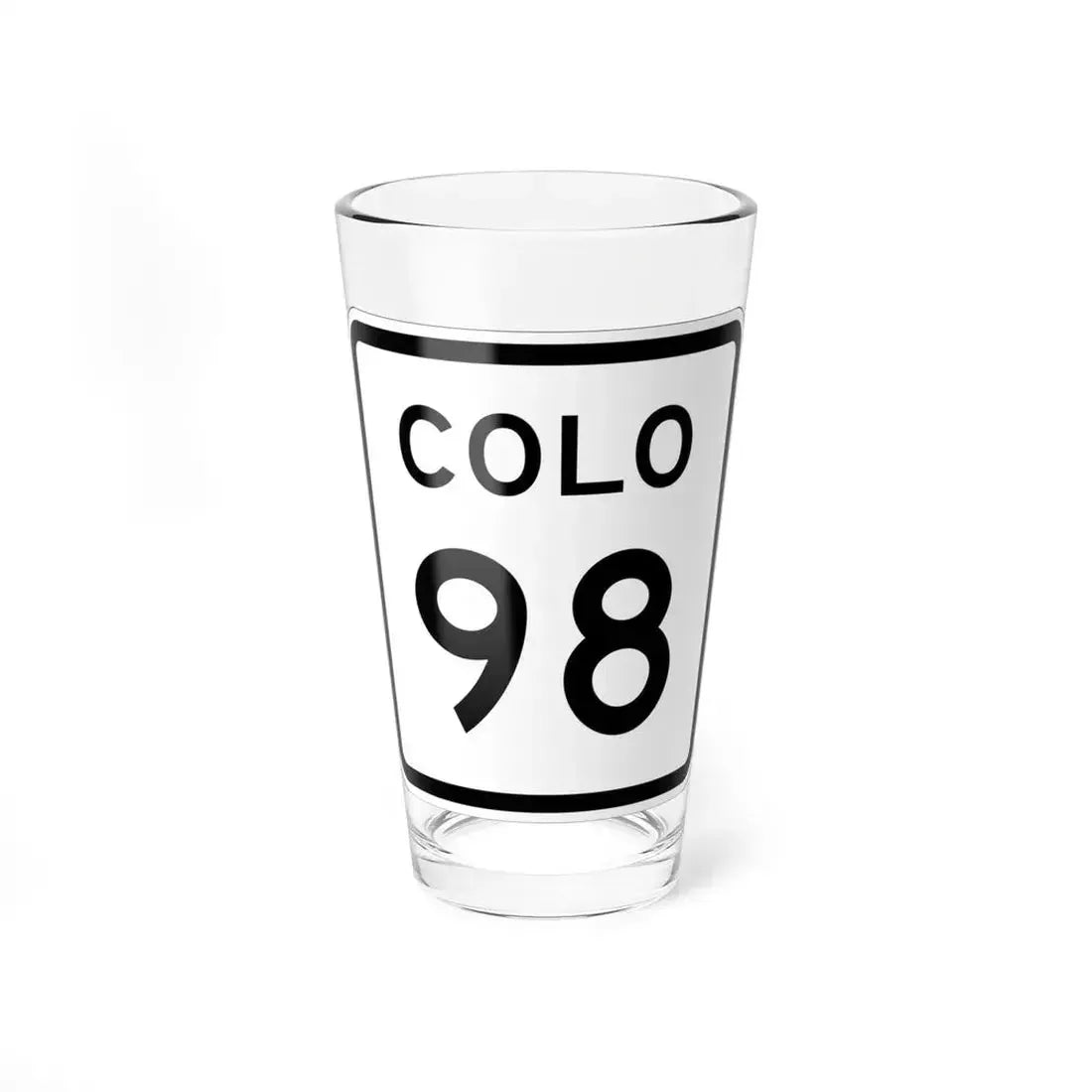 Colorado 98 1952 (Colorado) (Road Sign) Pint Glass 16oz 16oz - Go Mug Yourself
