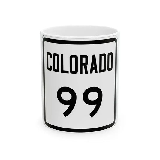 Colorado 99 1946 (Colorado) (Road Sign) White Coffee Mug 11oz - Go Mug Yourself