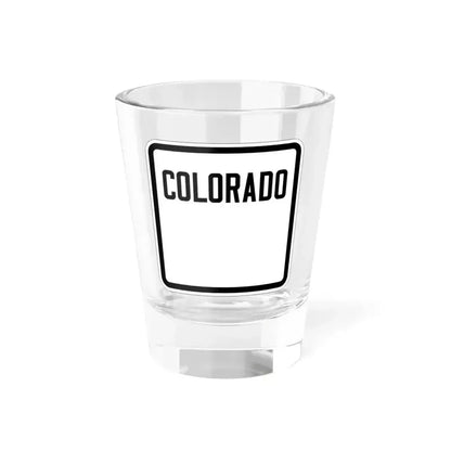 Colorado blank 1926 (Colorado) (Road Sign) Shot Glass 1.5oz 1.5oz - Go Mug Yourself