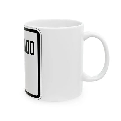 Colorado blank 1926 (Colorado) (Road Sign) White Coffee Mug - Go Mug Yourself