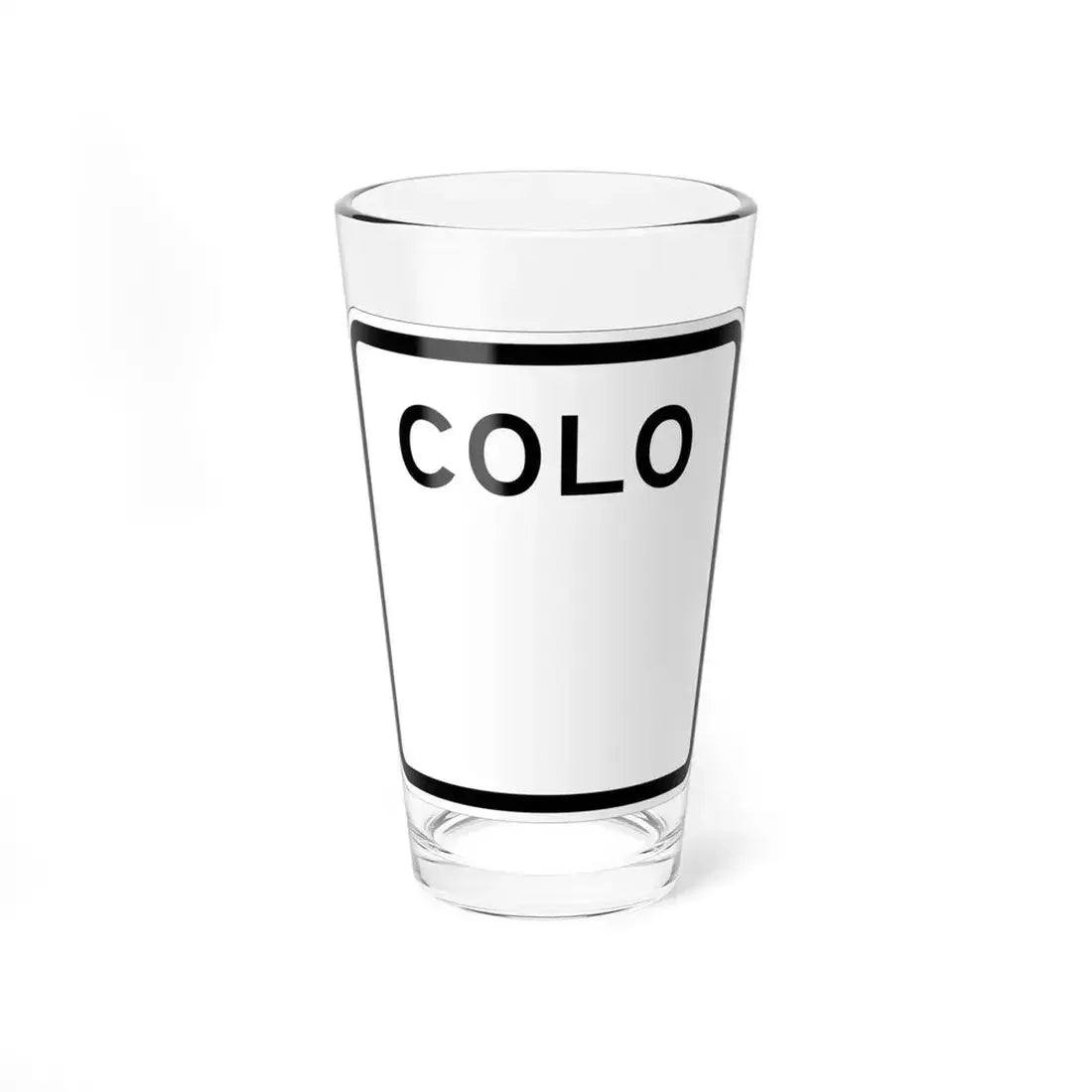 Colorado blank 1952 (Colorado) (Road Sign) Pint Glass 16oz 16oz - Go Mug Yourself