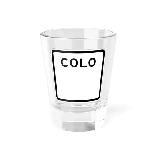 Colorado blank 1952 (Colorado) (Road Sign) Shot Glass 1.5oz 1.5oz - Go Mug Yourself