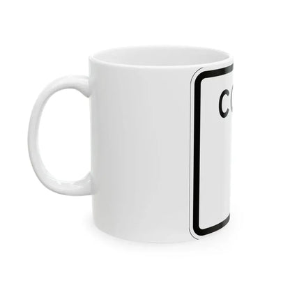 Colorado blank 1952 (Colorado) (Road Sign) White Coffee Mug - Go Mug Yourself