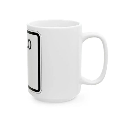 Colorado blank 1952 (Colorado) (Road Sign) White Coffee Mug - Go Mug Yourself