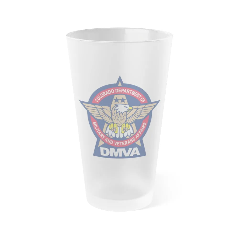 Colorado Department of Military and Veterans Affairs - Frosted Pint Glass 16oz-16oz-Frosted-Go Mug Yourself