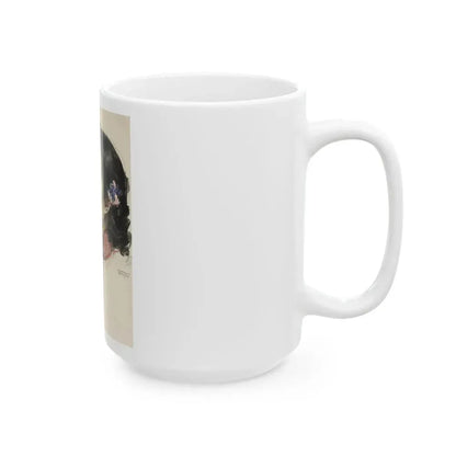 Colored Pencil Dual Portrait Illustration - White Coffee Mug - Go Mug Yourself