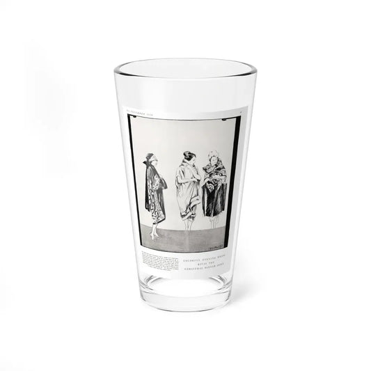 Colorful Evening Wraps Rival ..., Harper's Bazaar, December 1920 - Pint Glass 16oz 16oz - Go Mug Yourself
