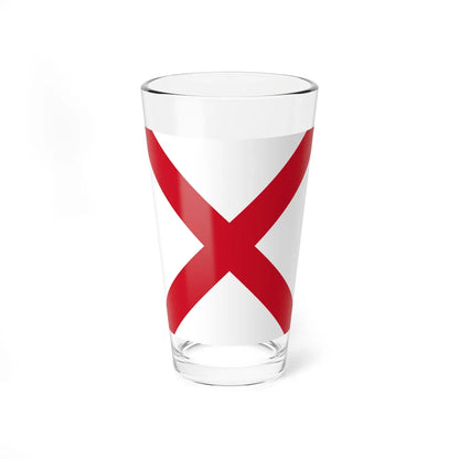 Colors of Saint Patricks Saltire -Template (Ireland) Pint Glass 16oz 16oz - Go Mug Yourself
