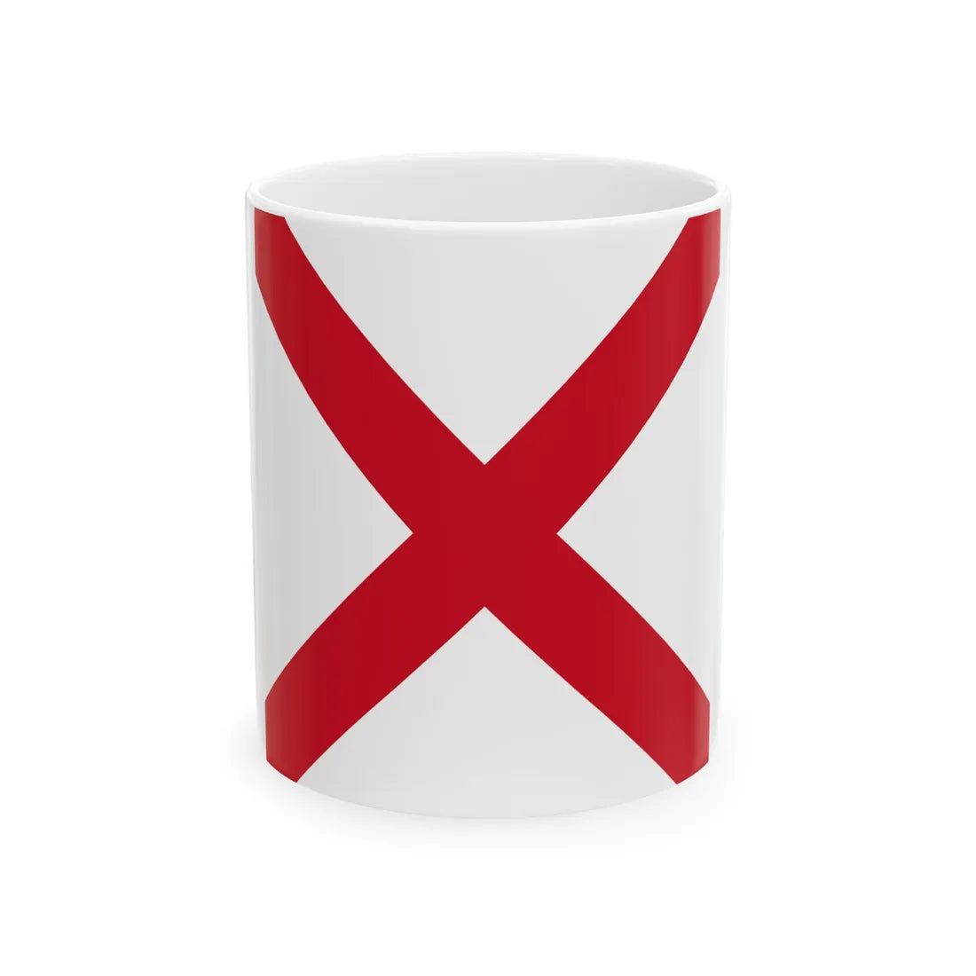 Colors of Saint Patricks Saltire -Template (Ireland) White Coffee Mug 11oz - Go Mug Yourself
