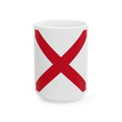 Colors of Saint Patricks Saltire -Template (Ireland) White Coffee Mug 15oz - Go Mug Yourself