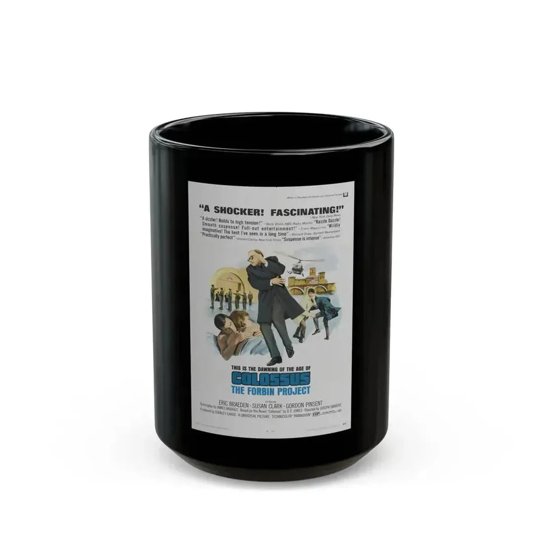 COLOSSUS THE FORBIN PROJECT (2) 1970 Movie Poster - Black Coffee Mug 15oz - Go Mug Yourself