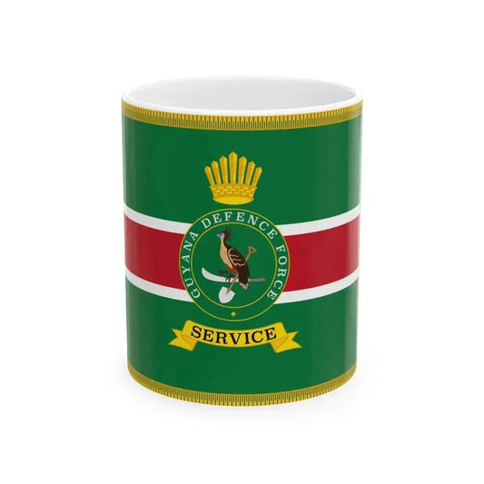 Colour of the Guyana Defence Force Force Colour (Guyana) White Coffee Mug 11oz - Go Mug Yourself
