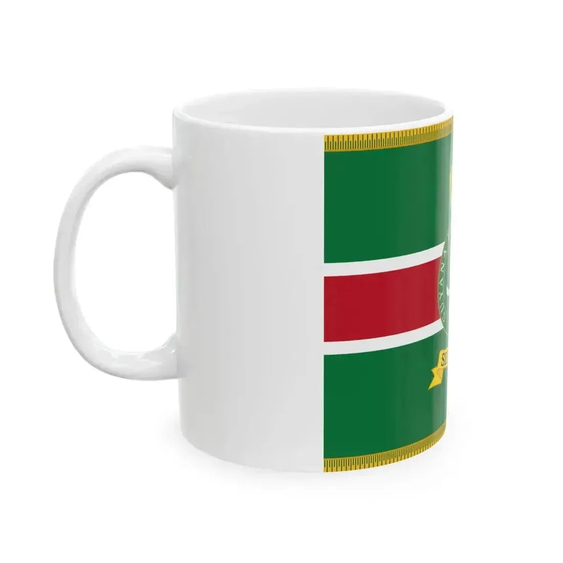 Colour of the Guyana Defence Force Force Colour (Guyana) White Coffee Mug - Go Mug Yourself