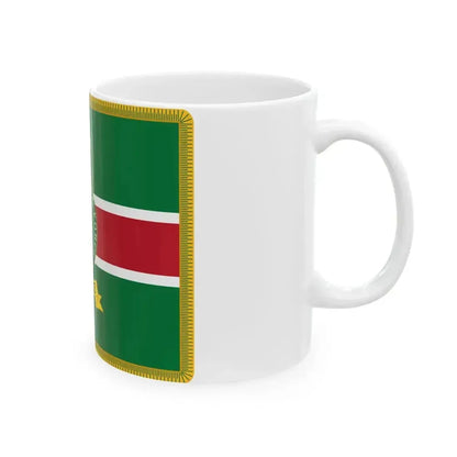 Colour of the Guyana Defence Force Force Colour (Guyana) White Coffee Mug - Go Mug Yourself