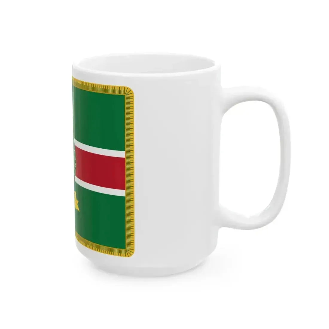 Colour of the Guyana Defence Force Force Colour (Guyana) White Coffee Mug - Go Mug Yourself