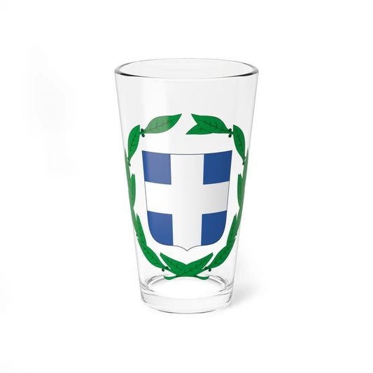 Coloured coat of arms of Greece (Greece) (Coat of Arms) Pint Glass 16oz 16oz - Go Mug Yourself