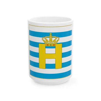 Colours of the Army of Luxembourg Reverse (Luxembourg) White Coffee Mug 15oz - Go Mug Yourself