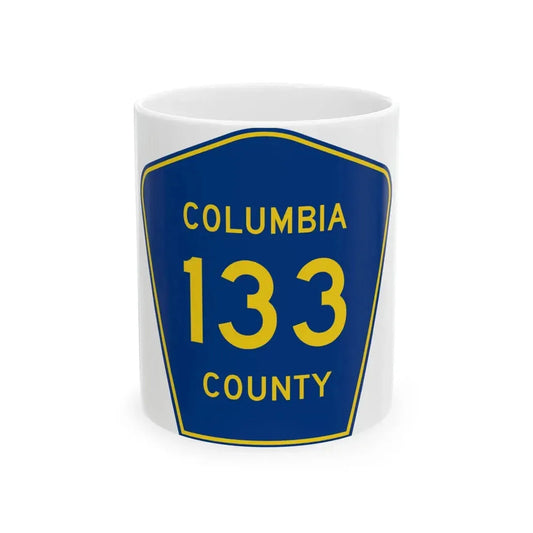 Columbia County 133 (Florida) (Road Sign) White Coffee Mug 11oz - Go Mug Yourself