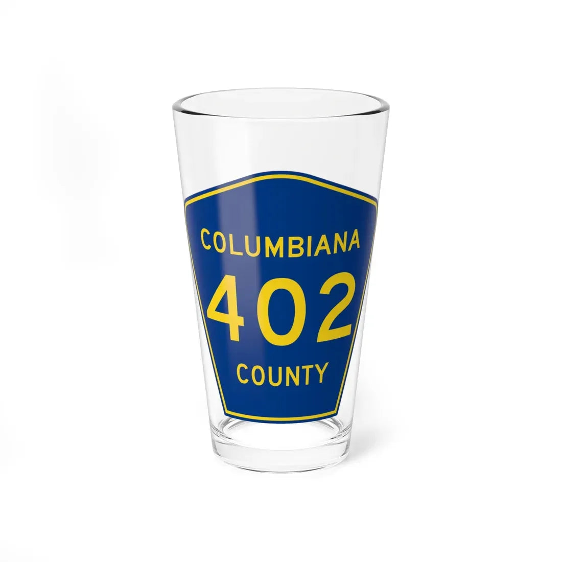 Columbiana County 402 (Ohio) (Road Sign) Pint Glass 16oz 16oz - Go Mug Yourself